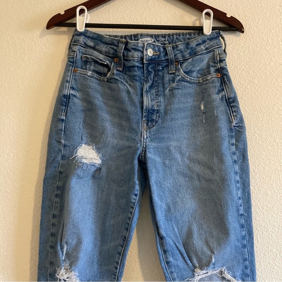 Old Navy Women's High-Waisted OG Straight Ripped Jeans Size 2 - Picture 5 of 15